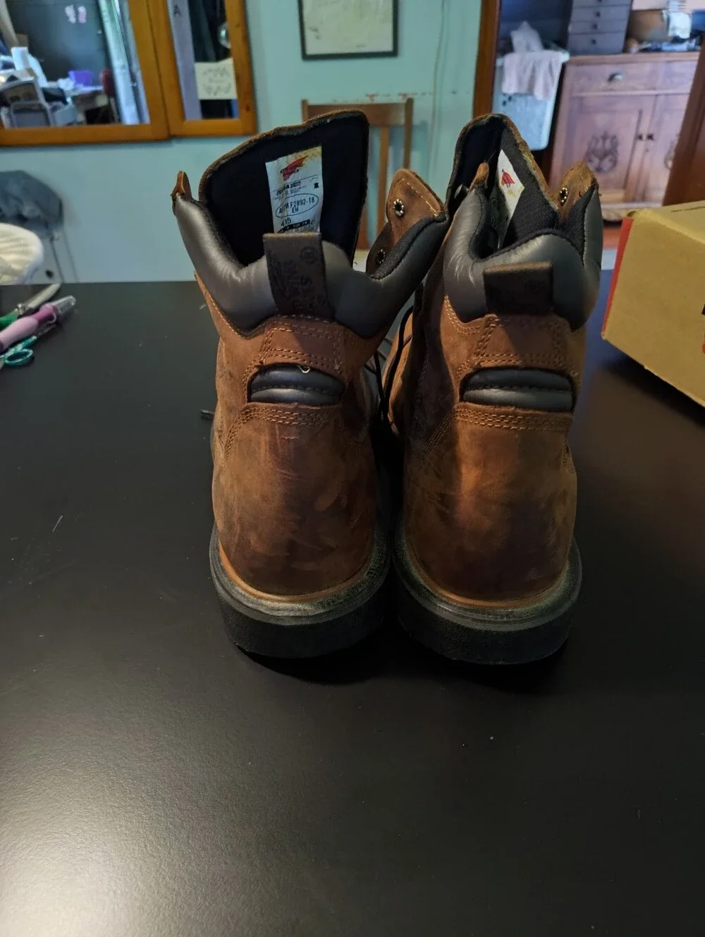 Redwing Size 14EE Brown Leather Men’s Work Boots